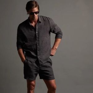 James Peres Men's Long Sleeve Linen Shirt